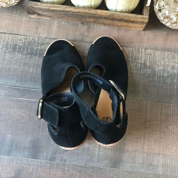 Ugg Aja Ankle Strap Block Heels - Picture 3 of 8